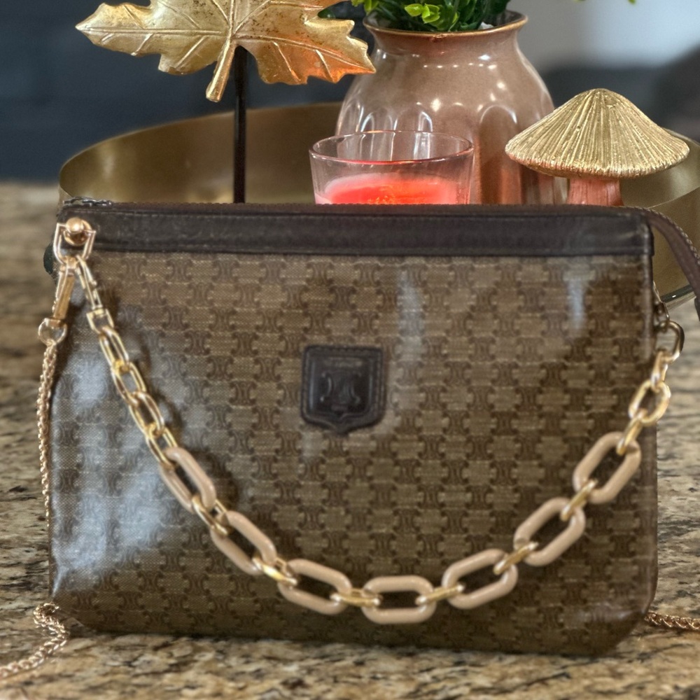 CELINE Clutch Bag Macadam Clutch Bag